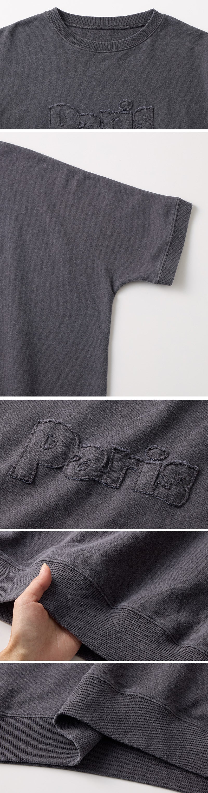 <span>【クーポンで2999円！】</span>【Tシャツ/カットソー】『こなれたヴィンテージロゴ』 アップリケロゴ刺繍ピグメントTシャツ