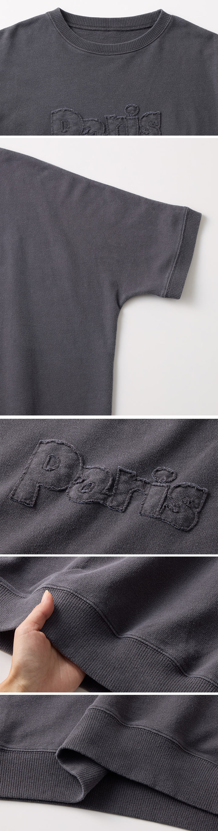 <span>【クーポンで2999円！】</span>【Tシャツ/カットソー】『こなれたヴィンテージロゴ』 アップリケロゴ刺繍ピグメントTシャツ