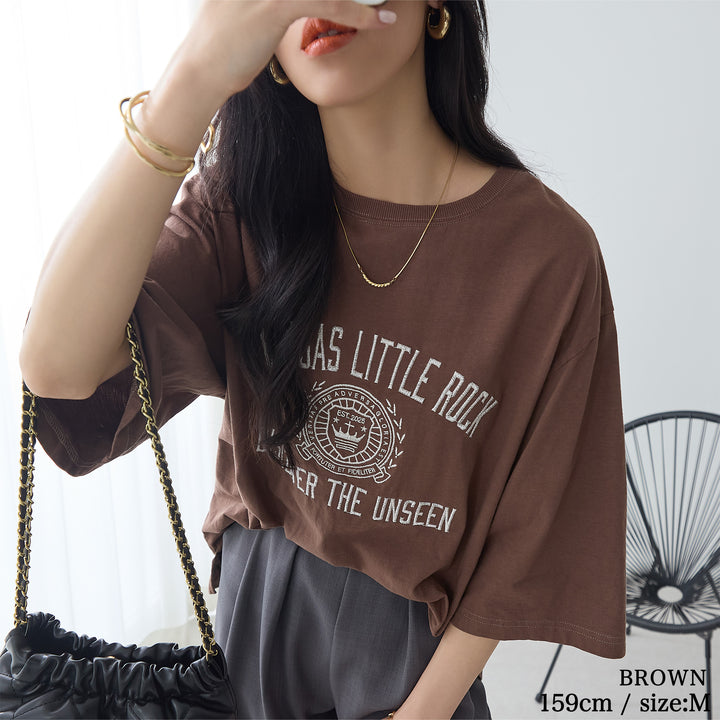 <span>【クーポンで2999円！】</span>【Tシャツ/カットソー】『大人ヴィンテージ刺繍T』 ピグメント刺繍Tシャツ