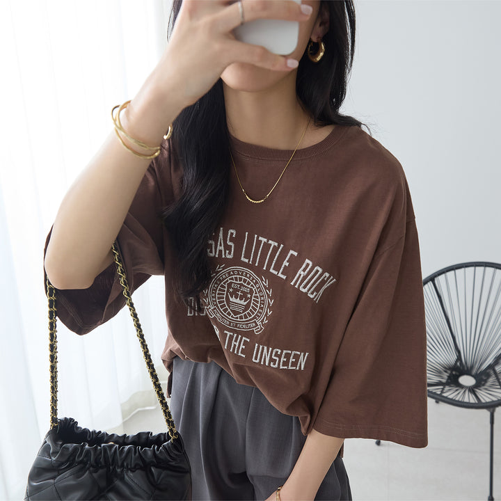 <span>【クーポンで2999円！】</span>【Tシャツ/カットソー】『大人ヴィンテージ刺繍T』 ピグメント刺繍Tシャツ