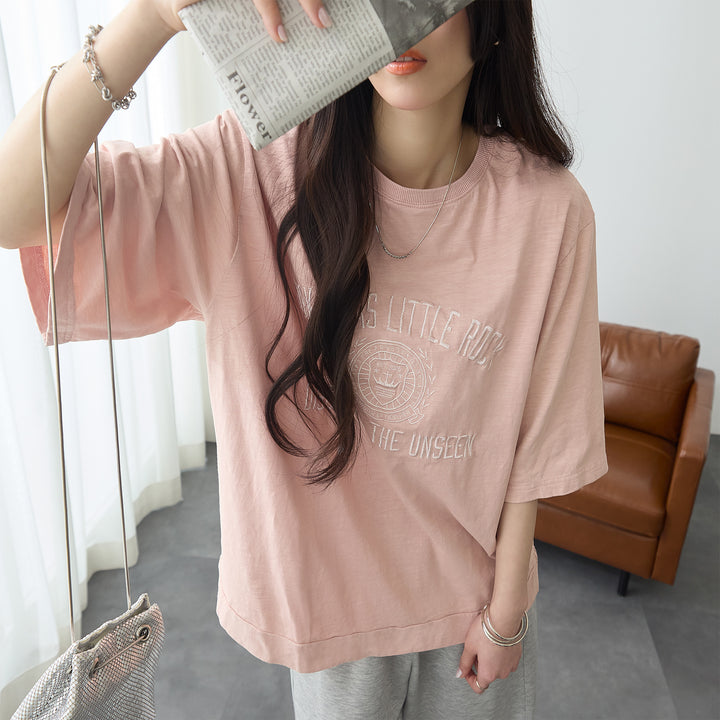 <span>【クーポンで2999円！】</span>【Tシャツ/カットソー】『大人ヴィンテージ刺繍T』 ピグメント刺繍Tシャツ