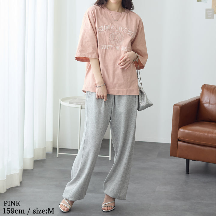 <span>【クーポンで2999円！】</span>【Tシャツ/カットソー】『大人ヴィンテージ刺繍T』 ピグメント刺繍Tシャツ
