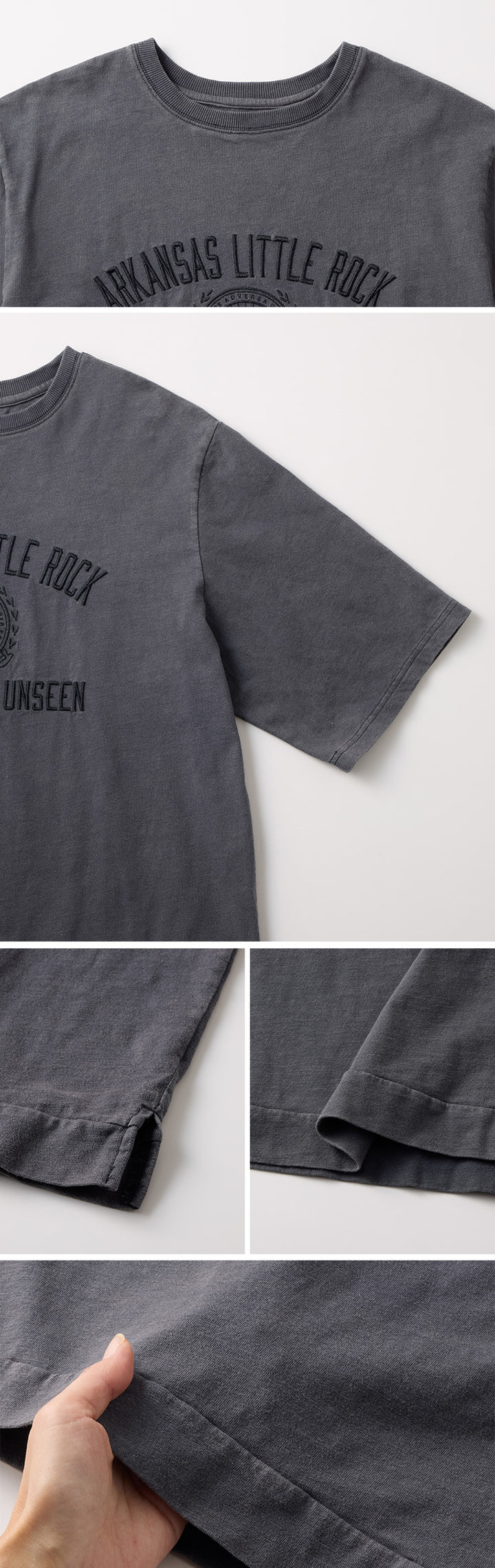 <span>【クーポンで2999円！】</span>【Tシャツ/カットソー】『大人ヴィンテージ刺繍T』 ピグメント刺繍Tシャツ