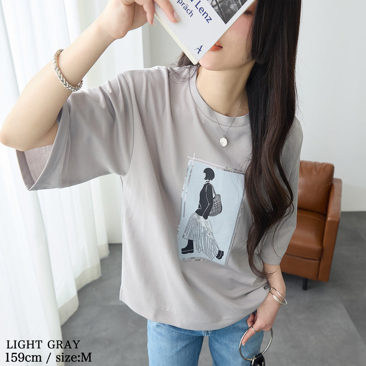 <span>【クーポンで2999円！】</span>【Tシャツ/カットソー】『”ビジュー”なモチーフT』 レディーモチーフTシャツ