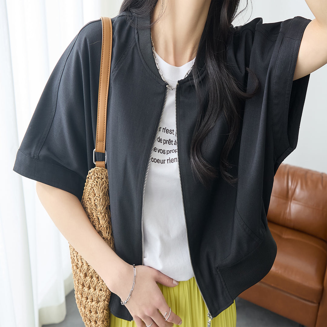 <span>【クーポンで4999円！】</span>【コート/ジャケット】『抜け感”ゆる”ジャケット』 ジップポンチョジャケット