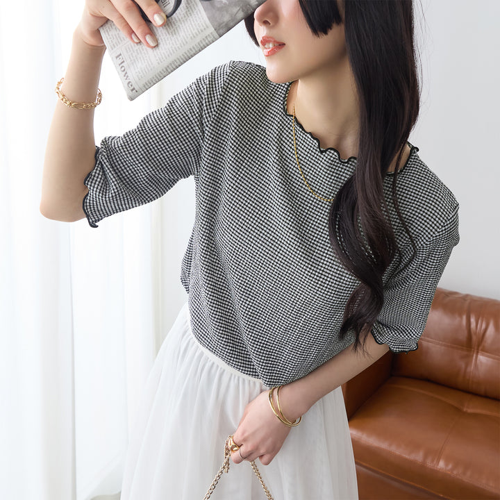 <span>【クーポンで2999円！】</span>【Tシャツ/カットソー】『可愛い配色Tシャツ』 配色使いプルオーバー