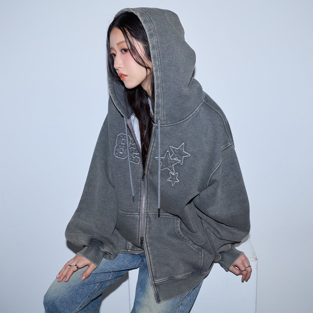 <span>【クーポンで4999円！】</span>【スウェット】『ヴィンテージ大人パーカー』 ヴィンテージ加工ダメージパッチパーカー