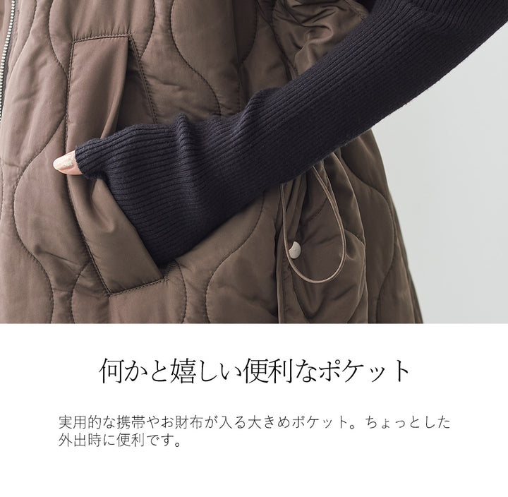<span>【クーポンで4999円！】</span>【コート/ジャケット】『着映える”フォルム”』 キルトドルマンベスト