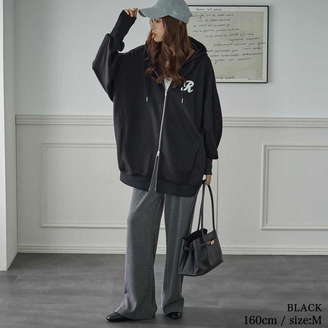 <span>【クーポンで3999円！】</span>【パーカー】『ロングリブ大人パーカー』 ロングリブダンボールBIGパーカー