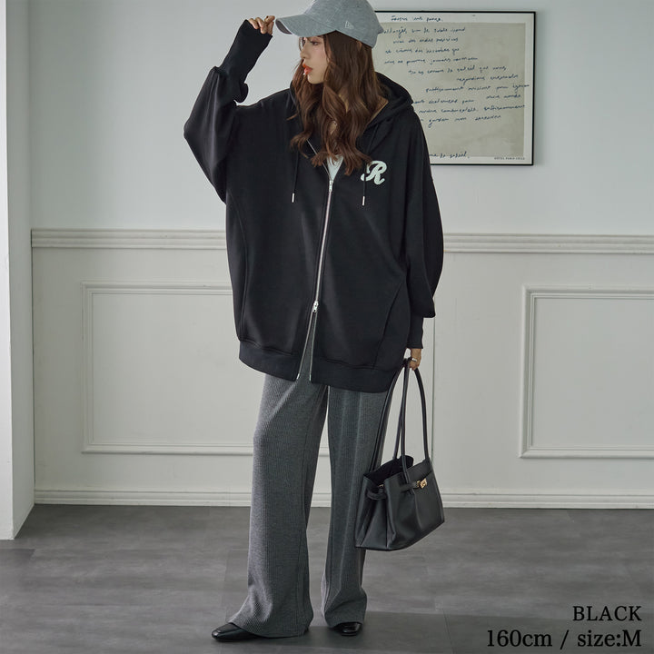 <span>【クーポンで3999円！】</span>【パーカー】『ロングリブ大人パーカー』 ロングリブダンボールBIGパーカー