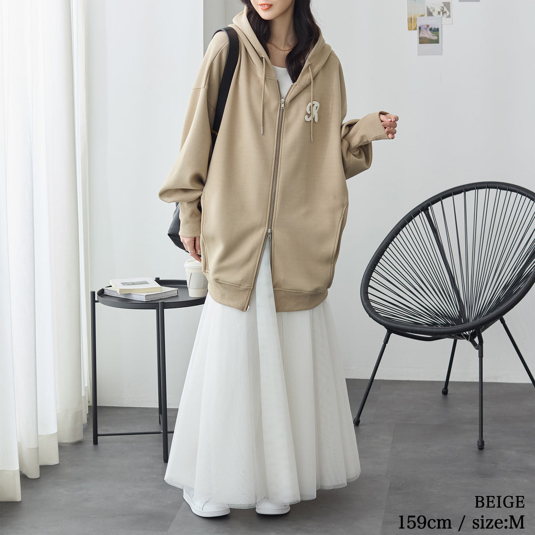 <span>【クーポンで3999円！】</span>【パーカー】『ロングリブ大人パーカー』 ロングリブダンボールBIGパーカー