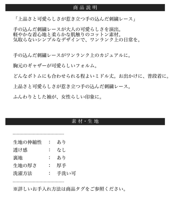 <span>【クーポンで2999円！】</span>【シャツ/ブラウス】『夏映えレーシー』オーバーレースブラウス