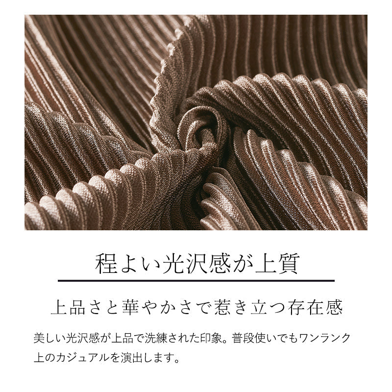 <span>【クーポンで2999円！】</span>【Tシャツ/カットソー】『着映えるプリーツ』プリーツメロープルオーバー