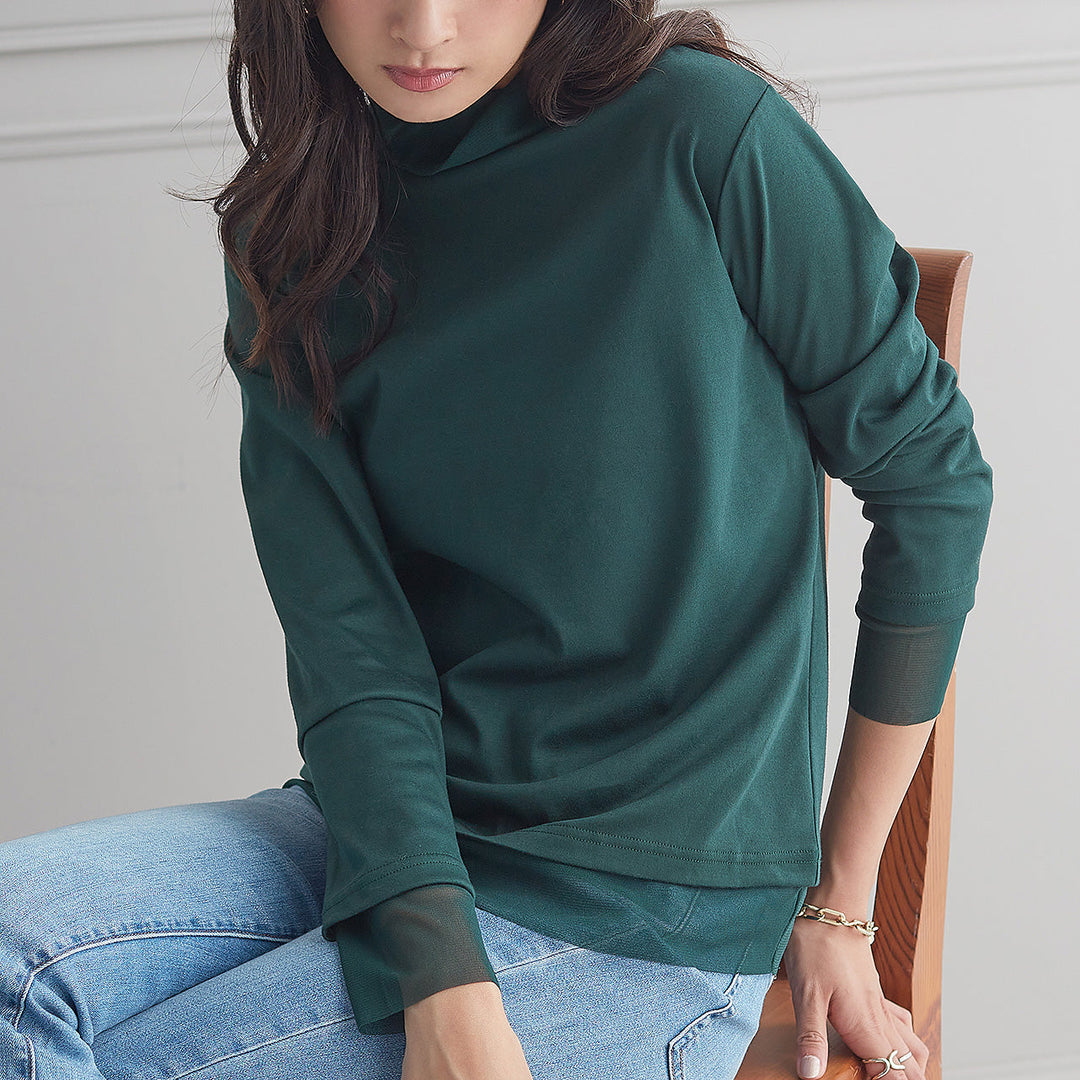<span>【クーポンで3999円！】</span>【Tシャツ/カットソー】『シアーの抜け感』超長綿ネット使いPO