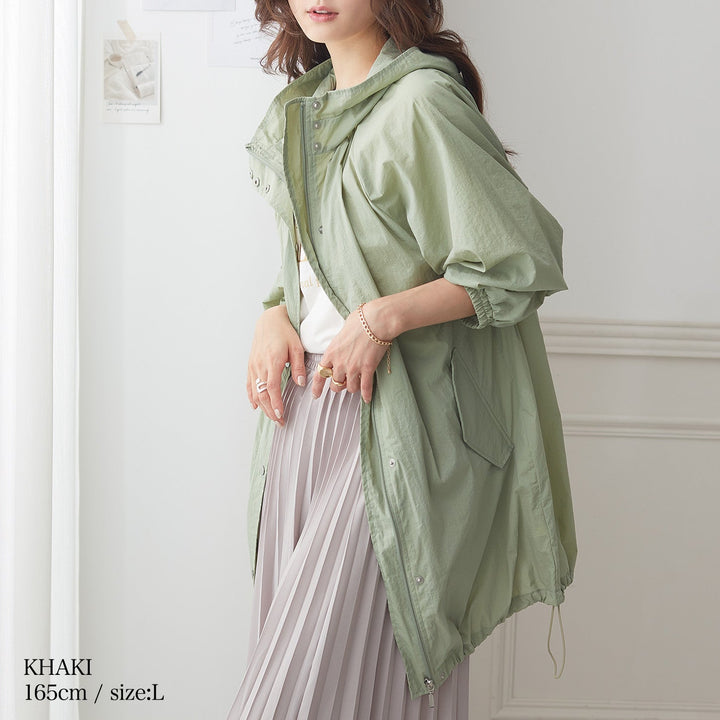 <span>【クーポンで5099円！】</span>【コート/ジャケット】『ルーズ可愛い,ボリュームコート』はっ水加工マウンテンパーカー