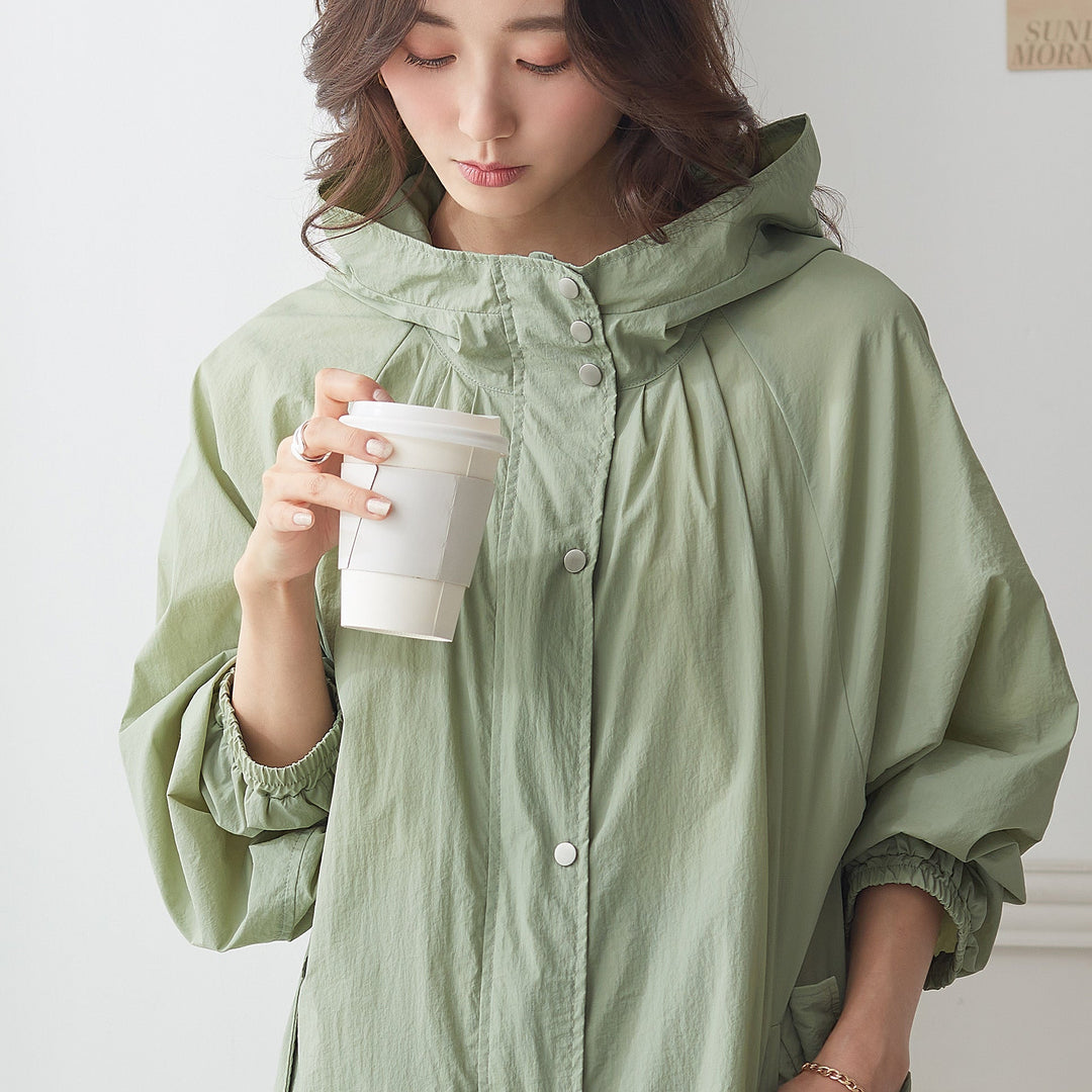<span>【クーポンで5099円！】</span>【コート/ジャケット】『ルーズ可愛い,ボリュームコート』はっ水加工マウンテンパーカー