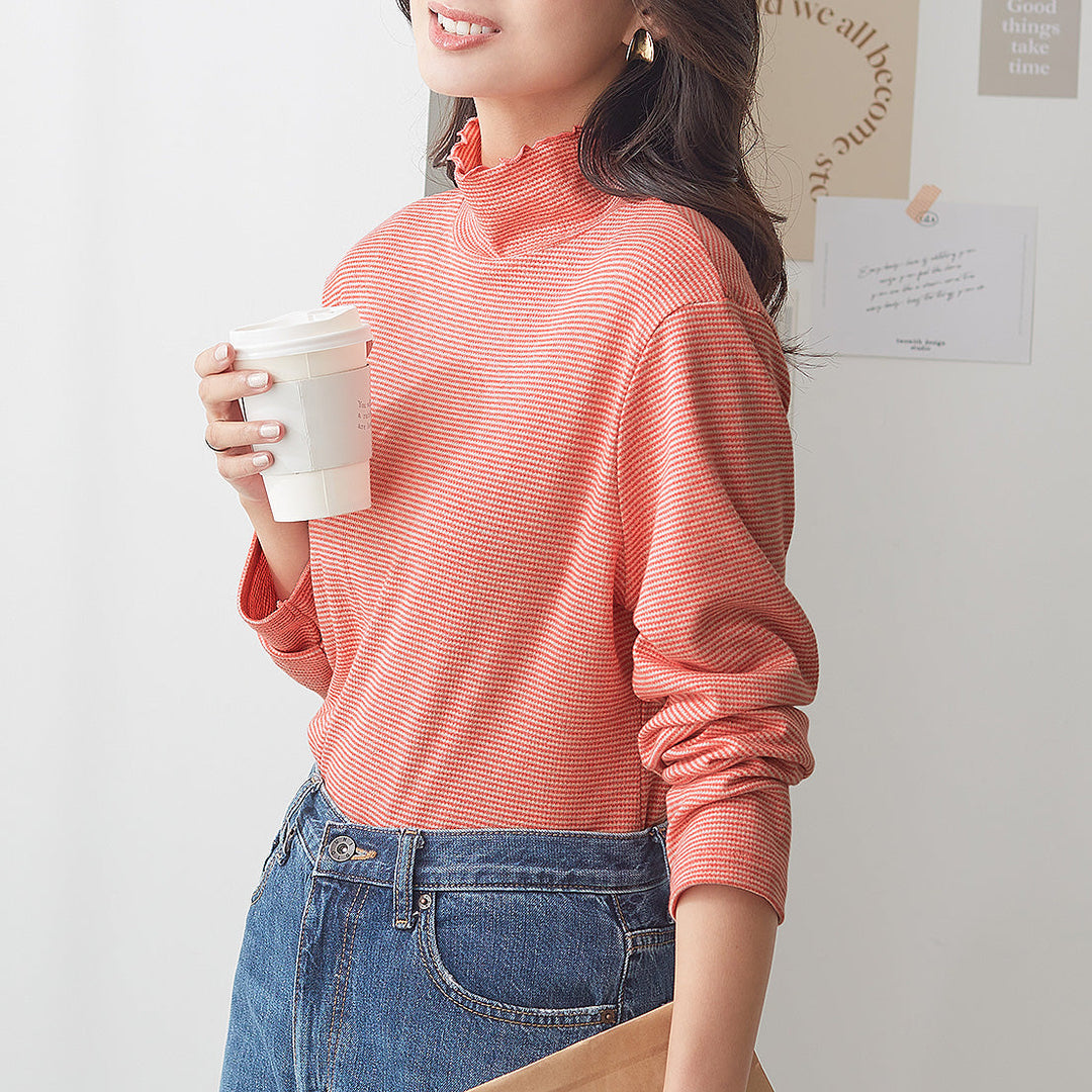 <span>【クーポンで3999円！】</span>【Tシャツ/カットソー】『重ね着に可愛い、ボーダーとしっかりメロウ』＜リバーエース＞ボーダーPO