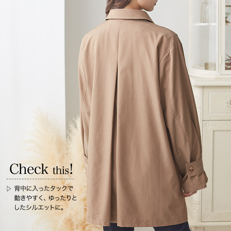 <span>【クーポンで7999円！】</span>【コート/ジャケット】『絶妙ルーズ、モードな玉虫色コート』シャンブレースプリングコート