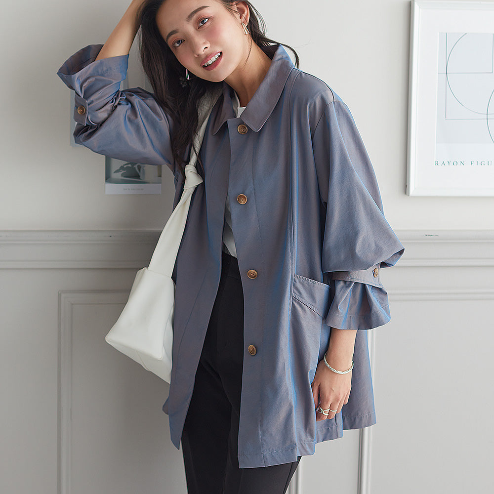シャンブレースプリングコート｜トップス レディース トレンド コート