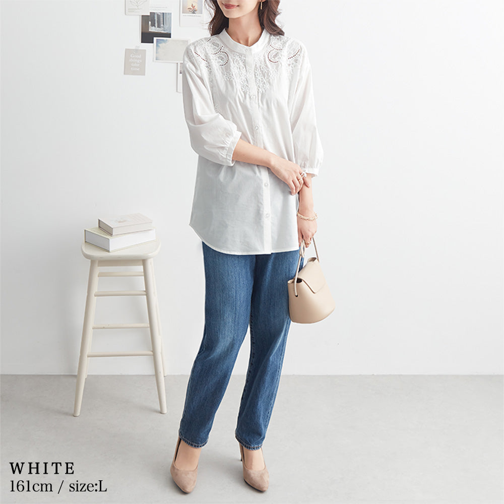 肩レースブラウス｜トップス レディース トレンド ブラウス｜ReDial