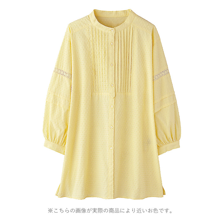<span>【クーポンで3999円！】</span>【シャツ/ブラウス】『可愛い春ブラウス』スノーカットドビーピンタック