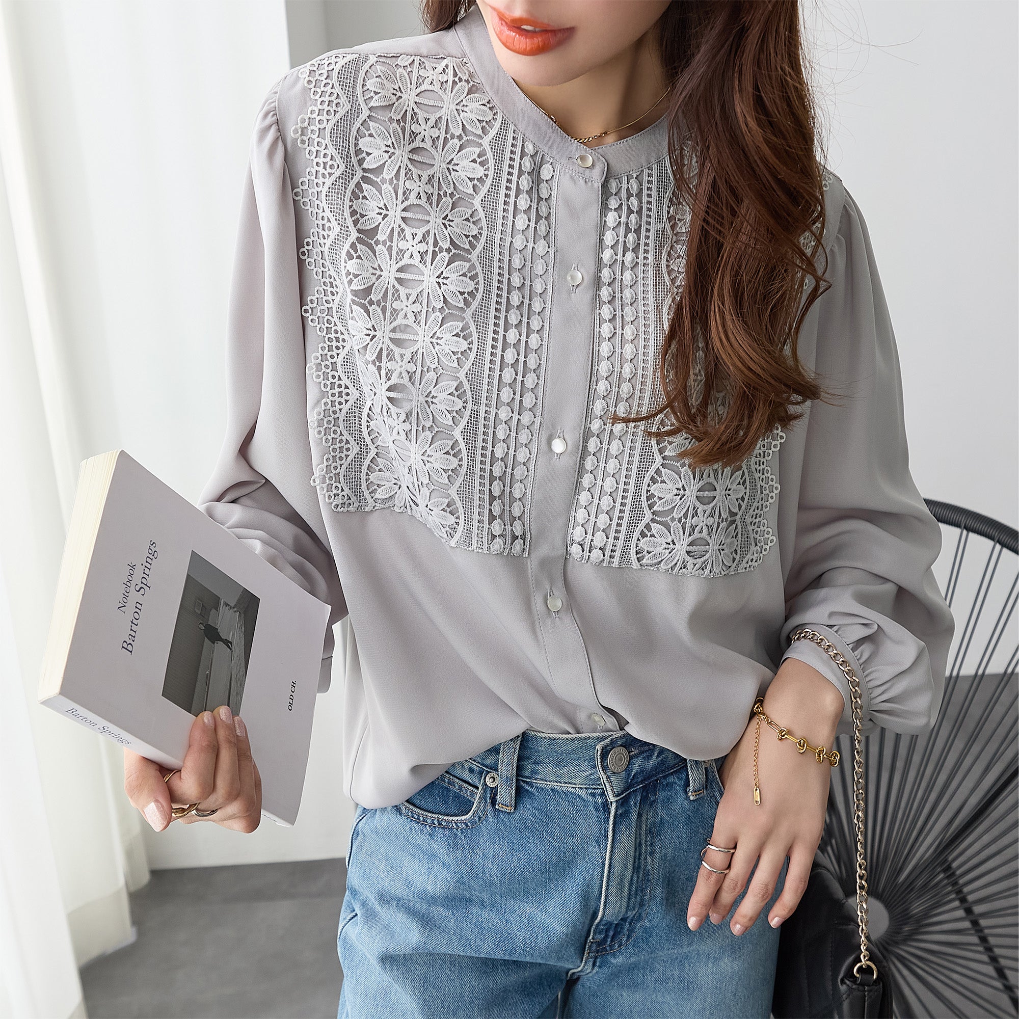 ケミカルレースブラウス｜トップス レディース トレンド ブラウス｜ReDial