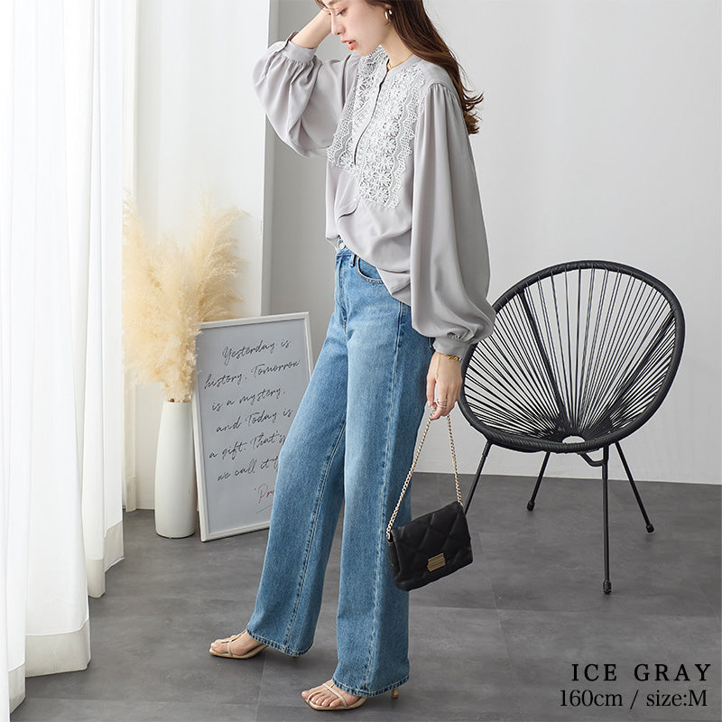 ケミカルレースブラウス｜トップス レディース トレンド