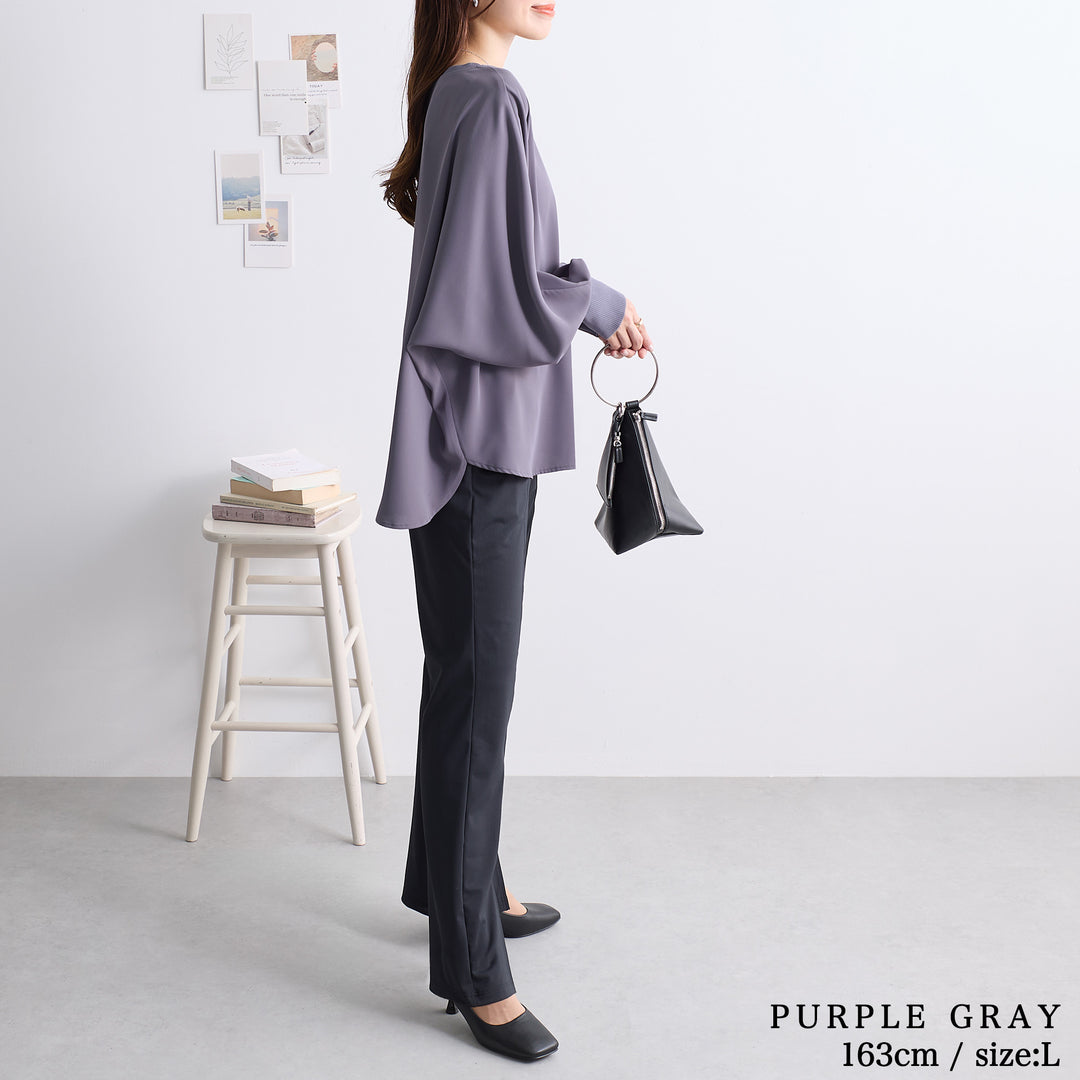 <span>【クーポンで3999円！】</span>【シャツ/ブラウス】『“ゆる“っとこなれTブラ』リブ付きゆったりブラウス