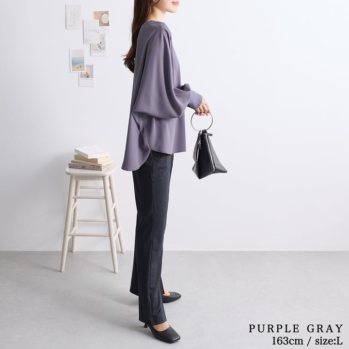 <span>【クーポンで3999円！】</span>【シャツ/ブラウス】『“ゆる“っとこなれTブラ』リブ付きゆったりブラウス