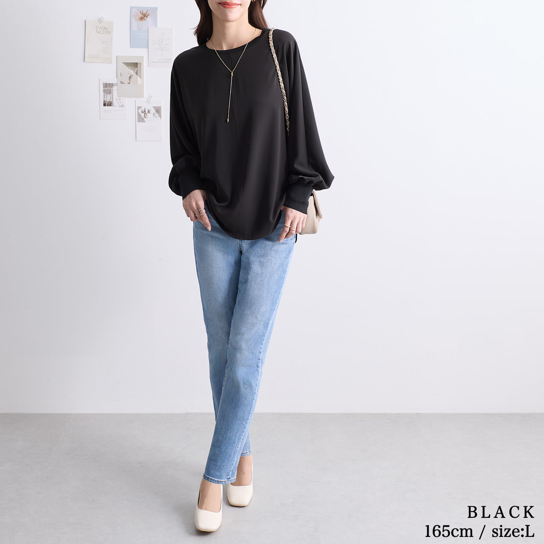 <span>【クーポンで3999円！】</span>【シャツ/ブラウス】『“ゆる“っとこなれTブラ』リブ付きゆったりブラウス