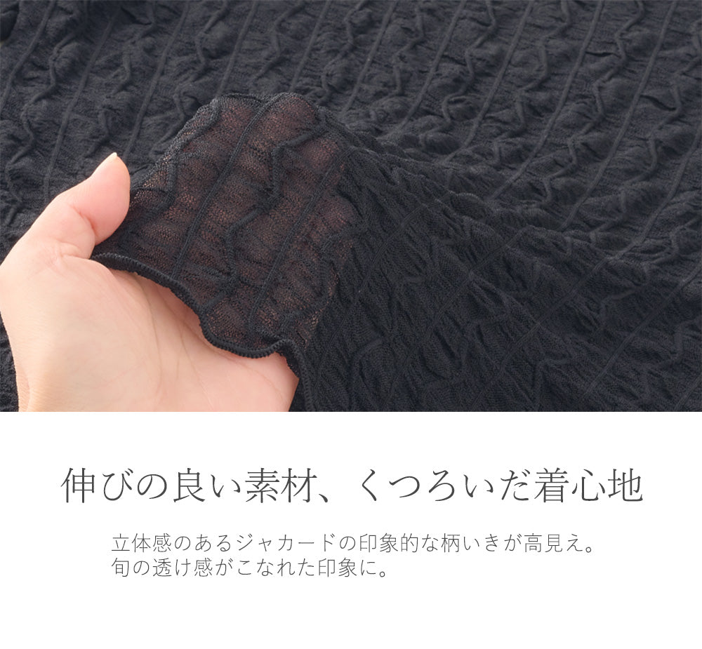 <span>【クーポンで2999円！】</span>【Tシャツ/カットソー】『着映える透け感』シアーウェーブJQプルオーバー