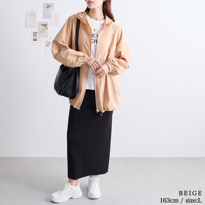 <span>【クーポンで3999円！】</span>【コート/ジャケット】『”ゆる”っとフォルム』フード付ライトジャケット