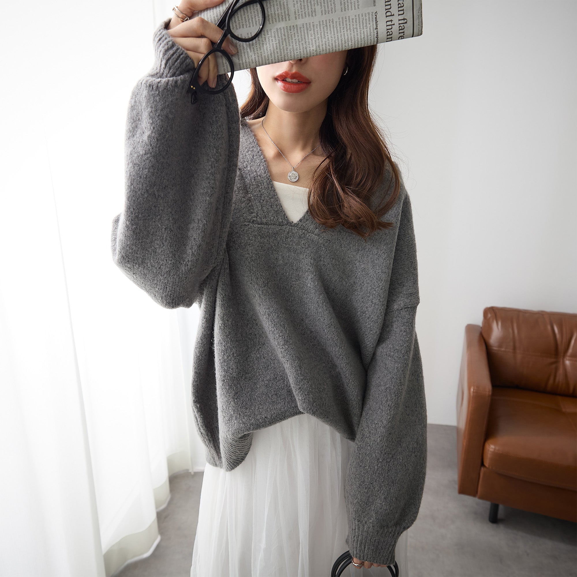 キーネックセーター｜トップス レディース トレンド ニット｜ReDial