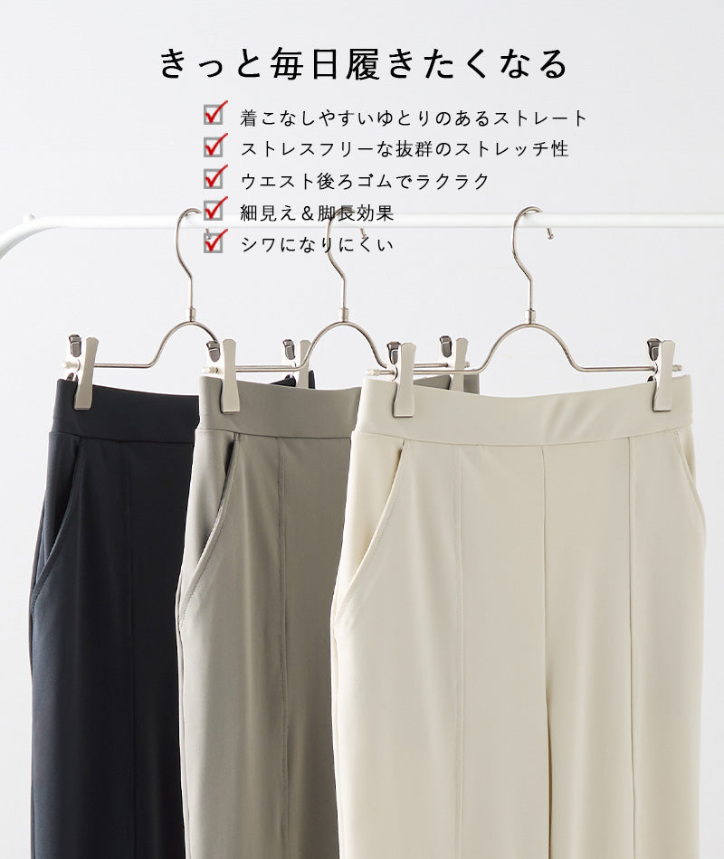 NAUS裾スリットパンツ 楽天市場】ストレートパンツ 大きいサイズ レディース 裾