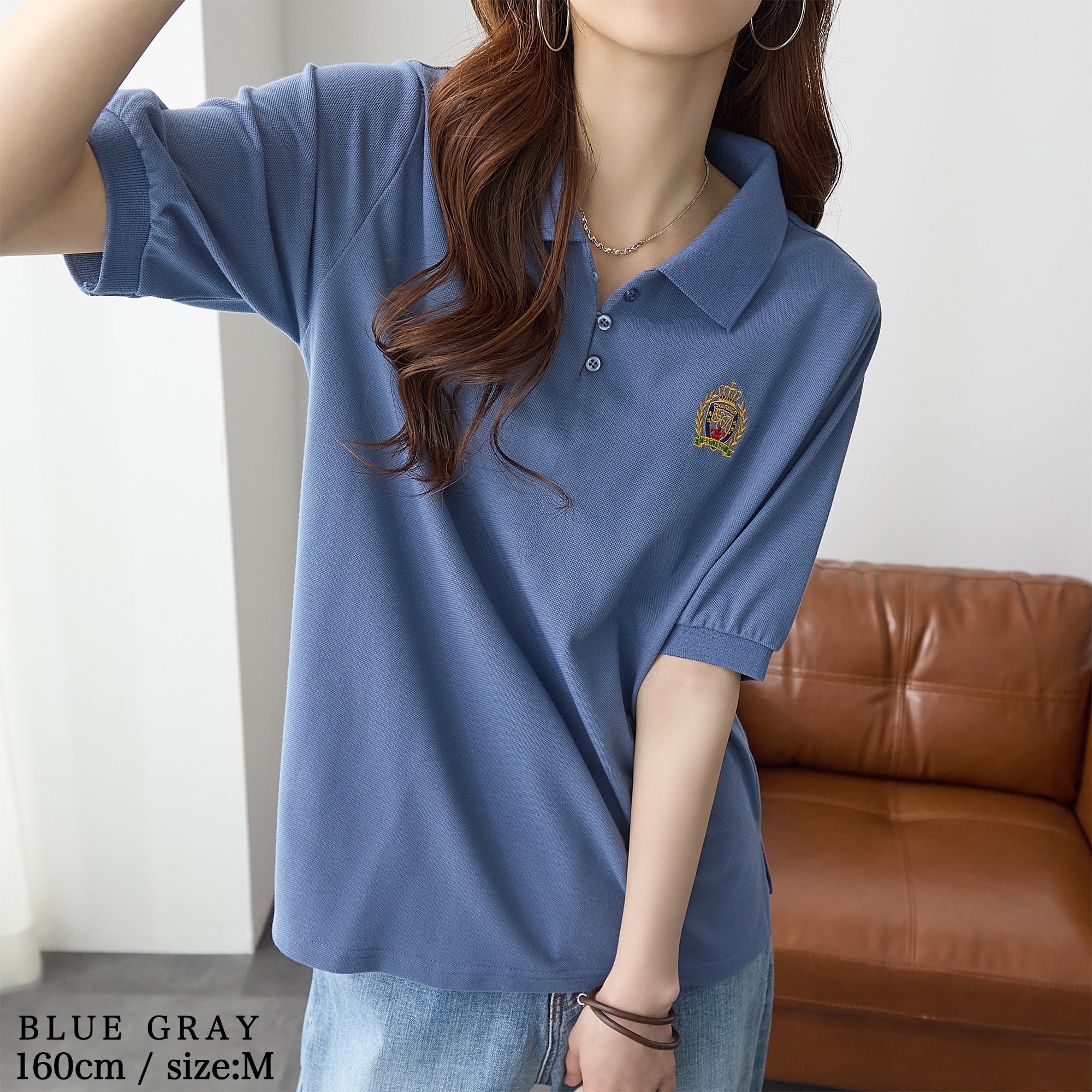 刺しゅうポロシャツ｜トップス レディース トレンド シャツ｜ReDial