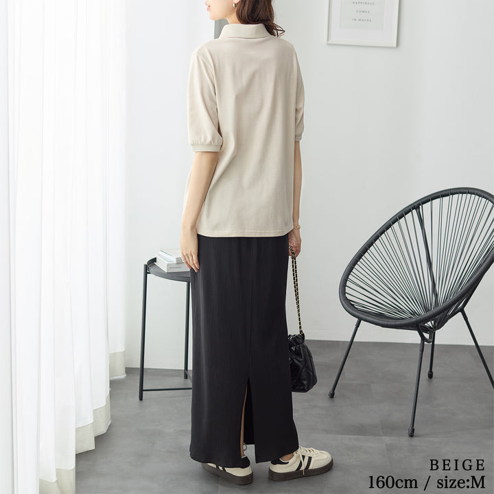 <span>【クーポンで2999円！】</span>【シャツ/ブラウス】『レトロなワンポイント』刺しゅうポロシャツ