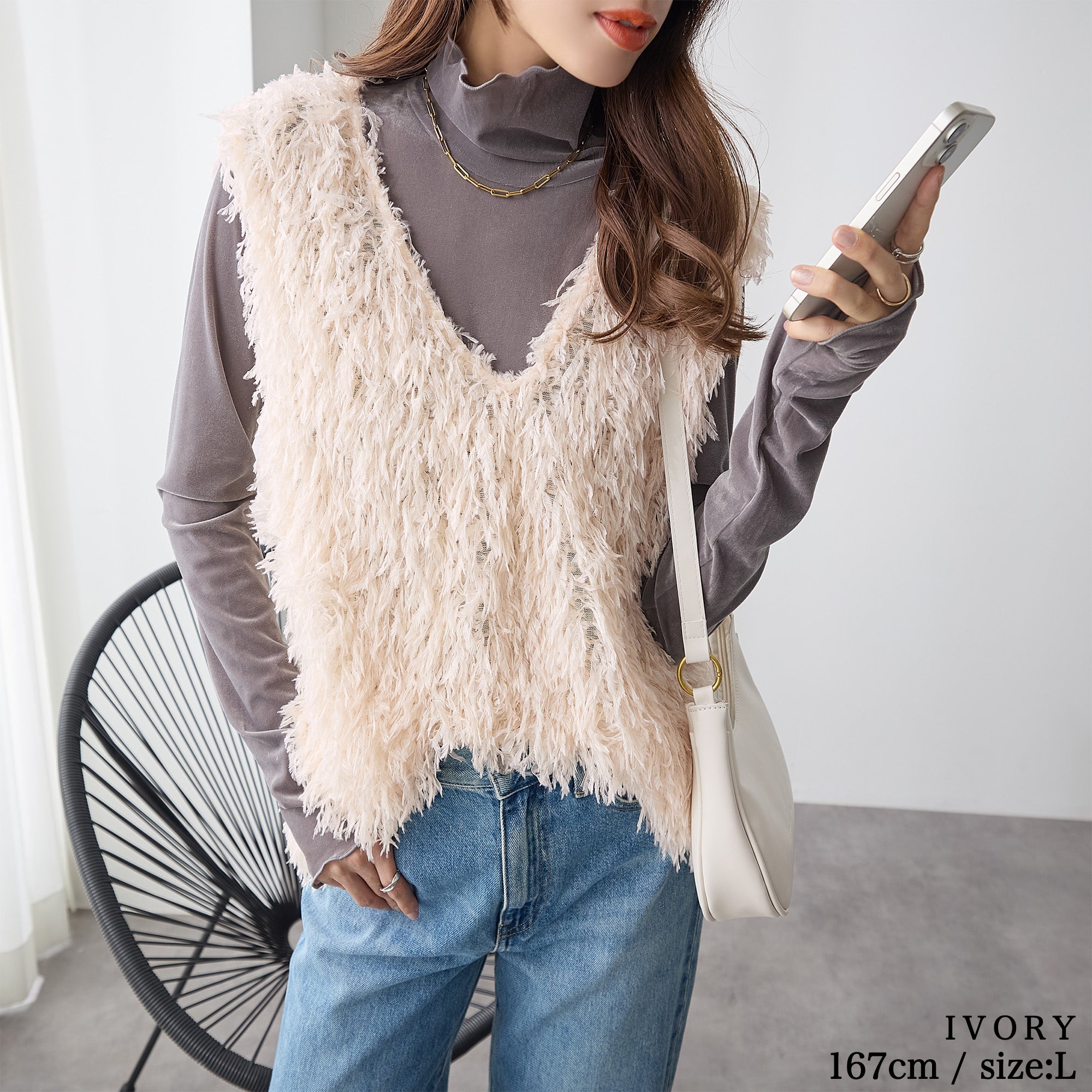 フェザージャカードベスト｜トップス レディース トレンド ベスト｜ReDial