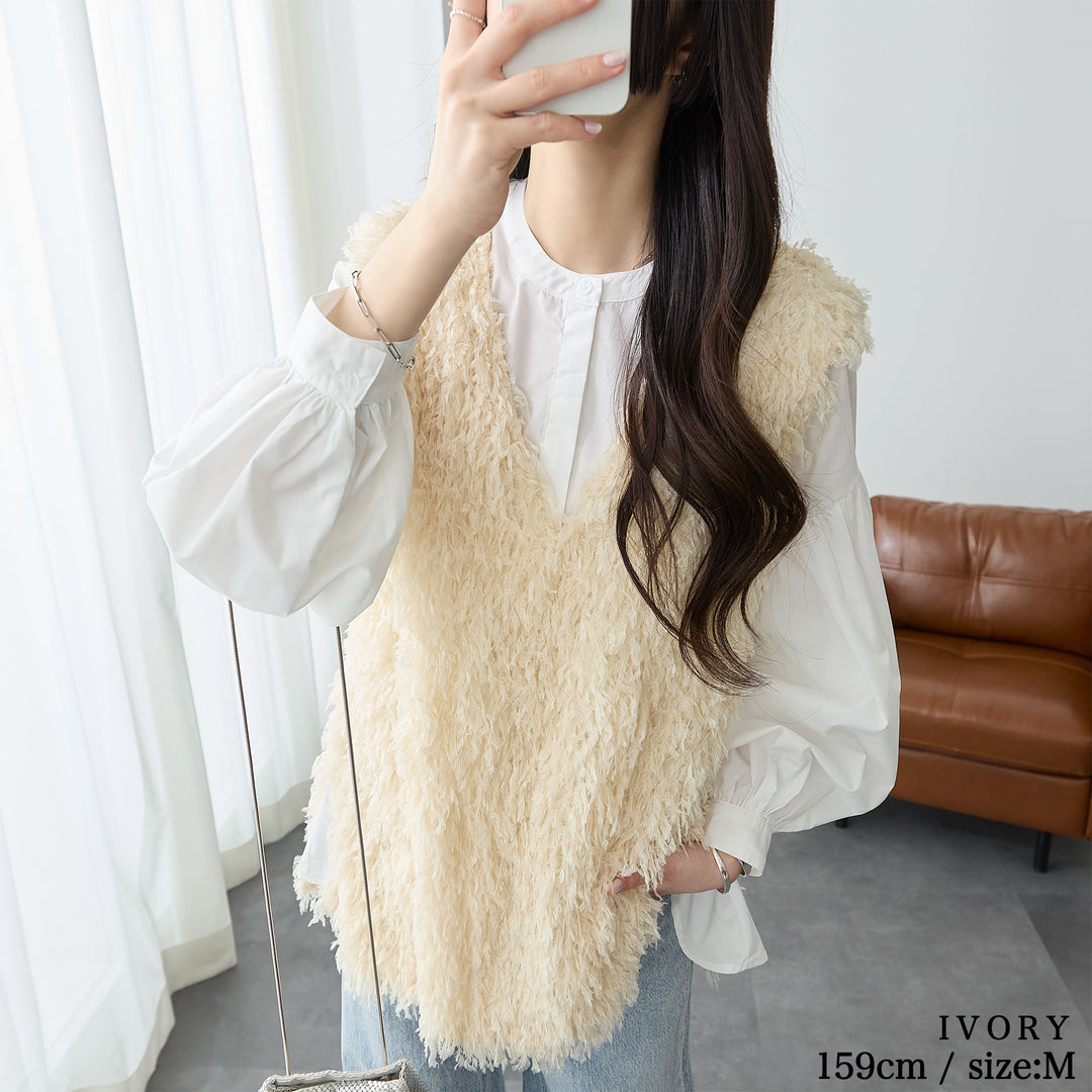 <span>【クーポンで2999円！】</span>【ベスト/ジレ】『フェザーなベスト』フェザージャカードベスト