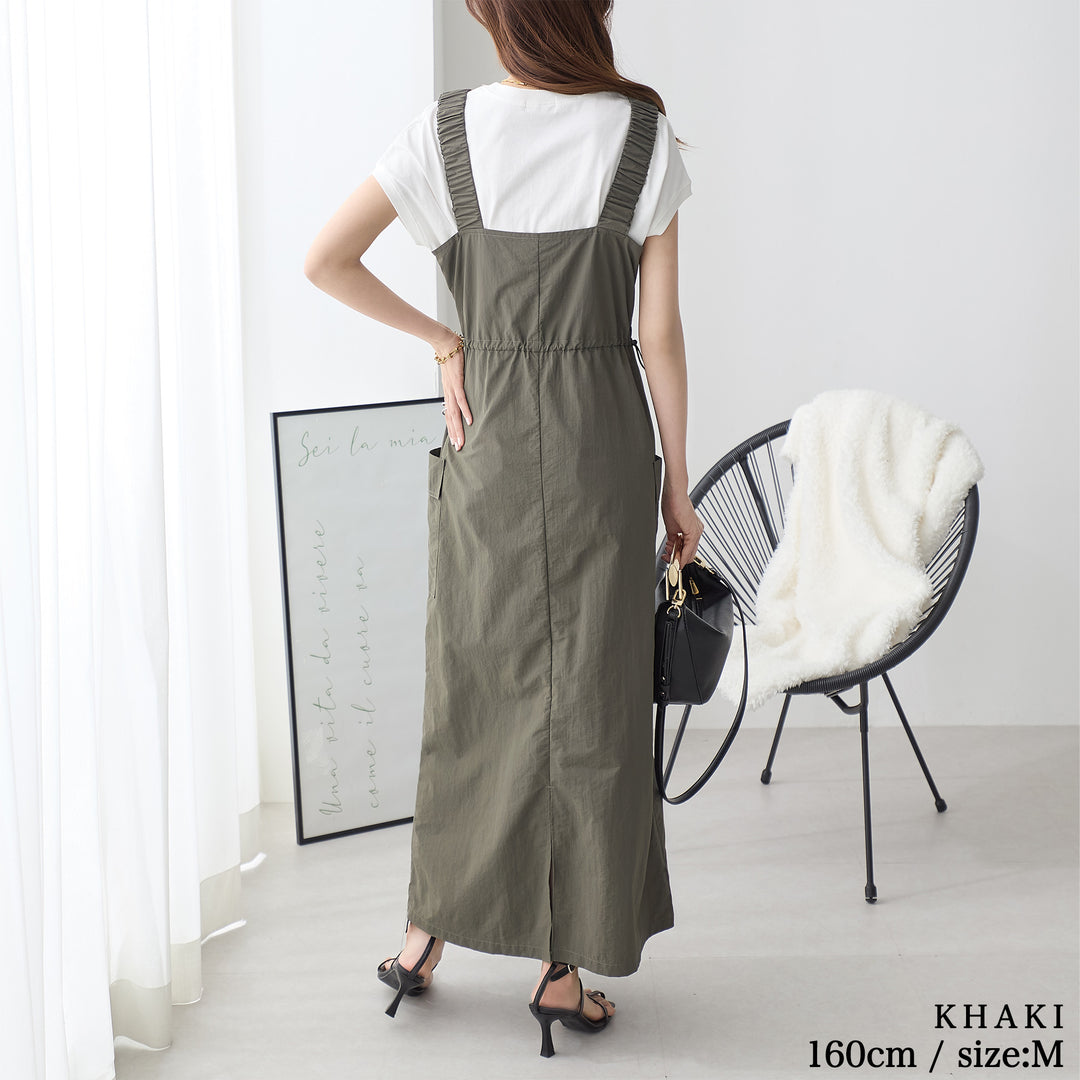 <span>【クーポンで3999円！】</span>【ワンピース】『甘めカーゴのJSK』ミリタリージャンスカ