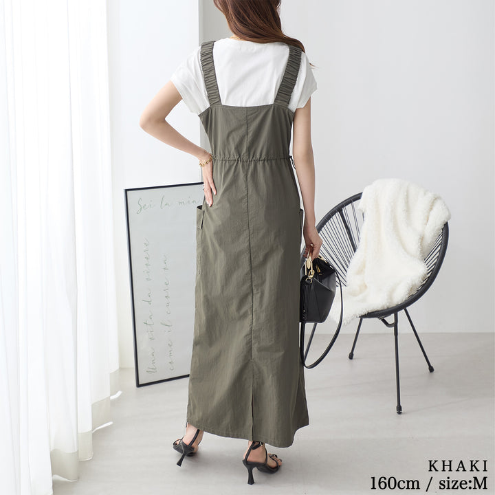<span>【クーポンで3999円！】</span>【ワンピース】『甘めカーゴのJSK』ミリタリージャンスカ