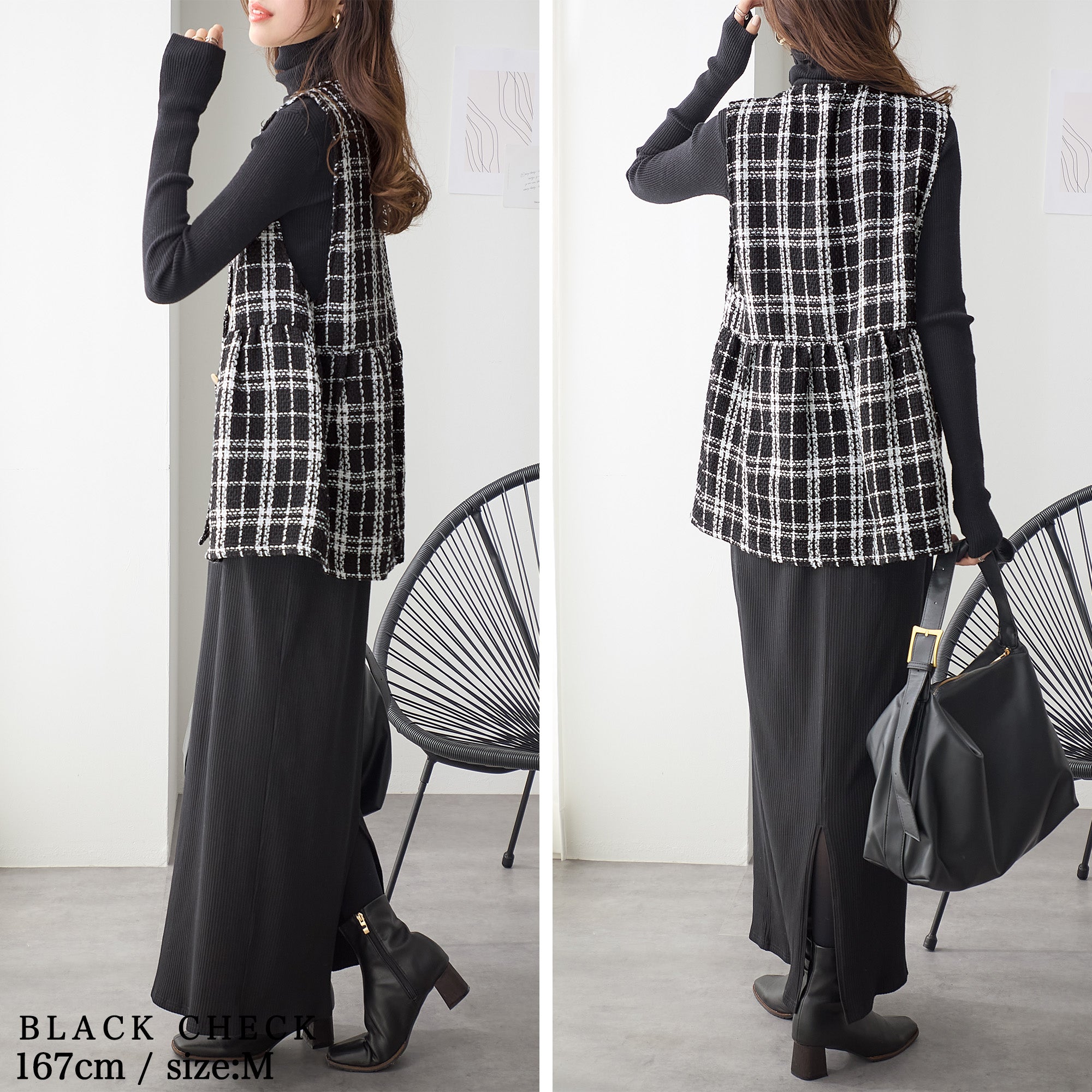 ペプラムデザインジレ/ベスト（ベスト）｜titivate（ティティベイト