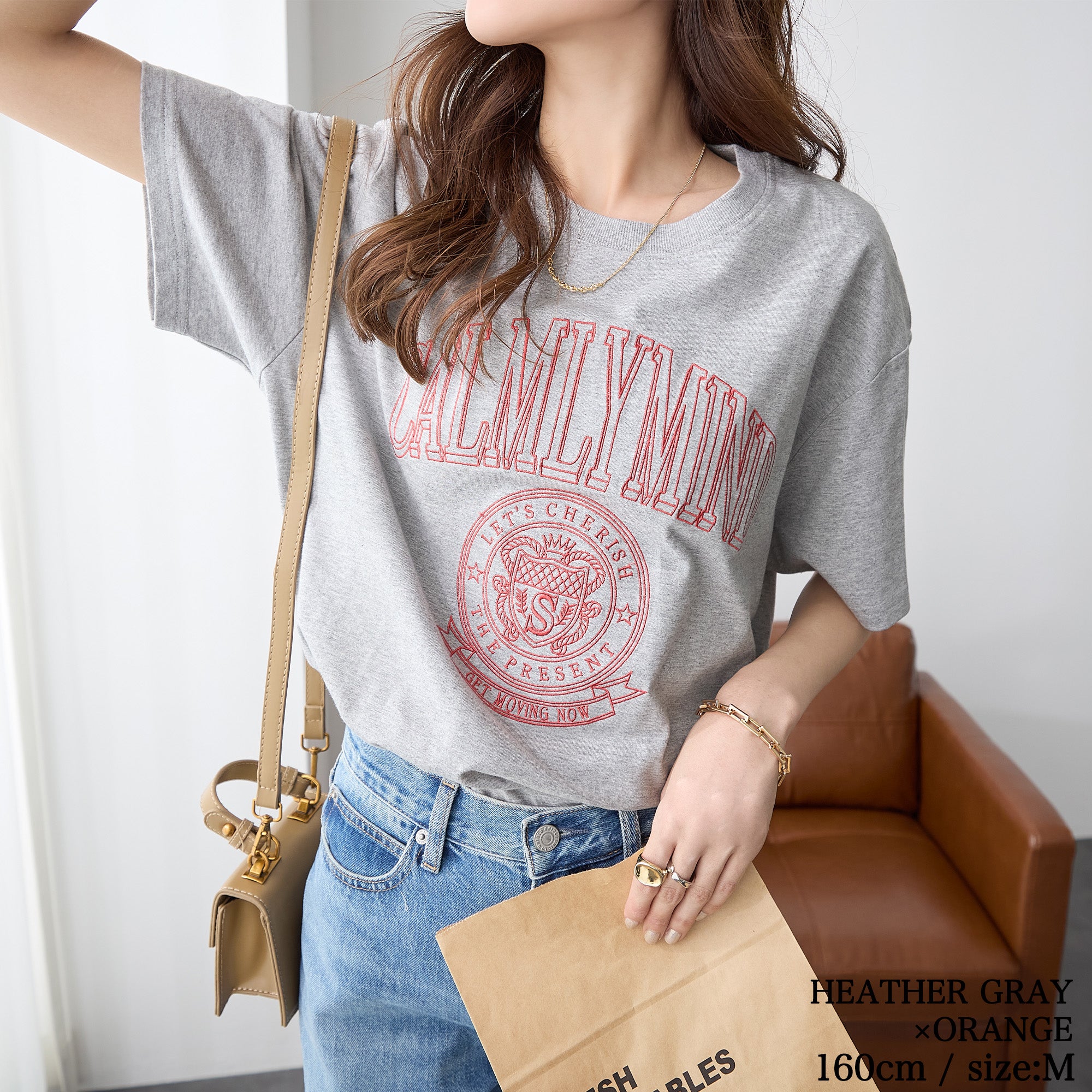 刺しゅうロゴTシャツ｜トップス レディース トレンド カットソー｜ReDial