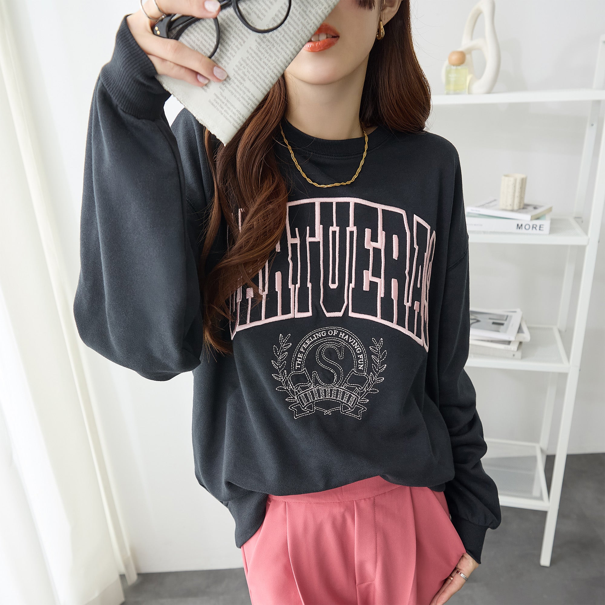 ビッグロゴ刺繍スウェット | トップス レディース トレンド