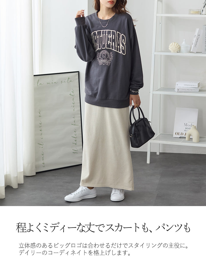<span>【クーポンで2,999円！】</span>【スウェット】『着映えるロゴ刺繍』ビッグロゴ刺繍スウェット
