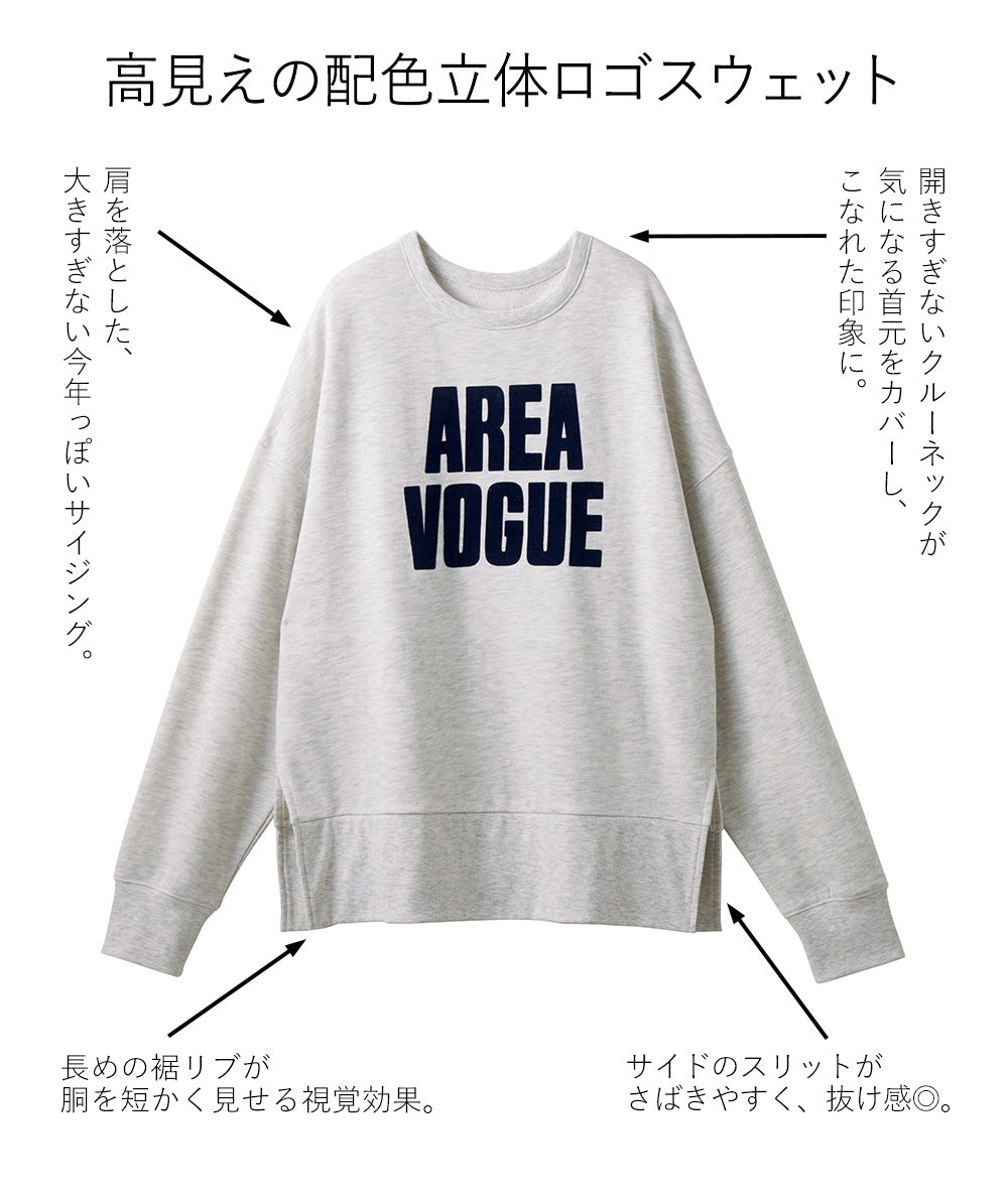 <span>【クーポンで2,999円！】</span>【スウェット】『こなれた立体ロゴ』フロッキーロゴスウェット