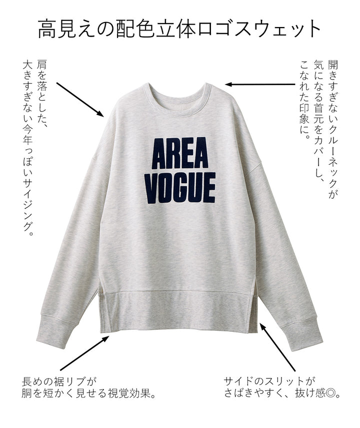 <span>【クーポンで2,999円！】</span>【スウェット】『こなれた立体ロゴ』フロッキーロゴスウェット