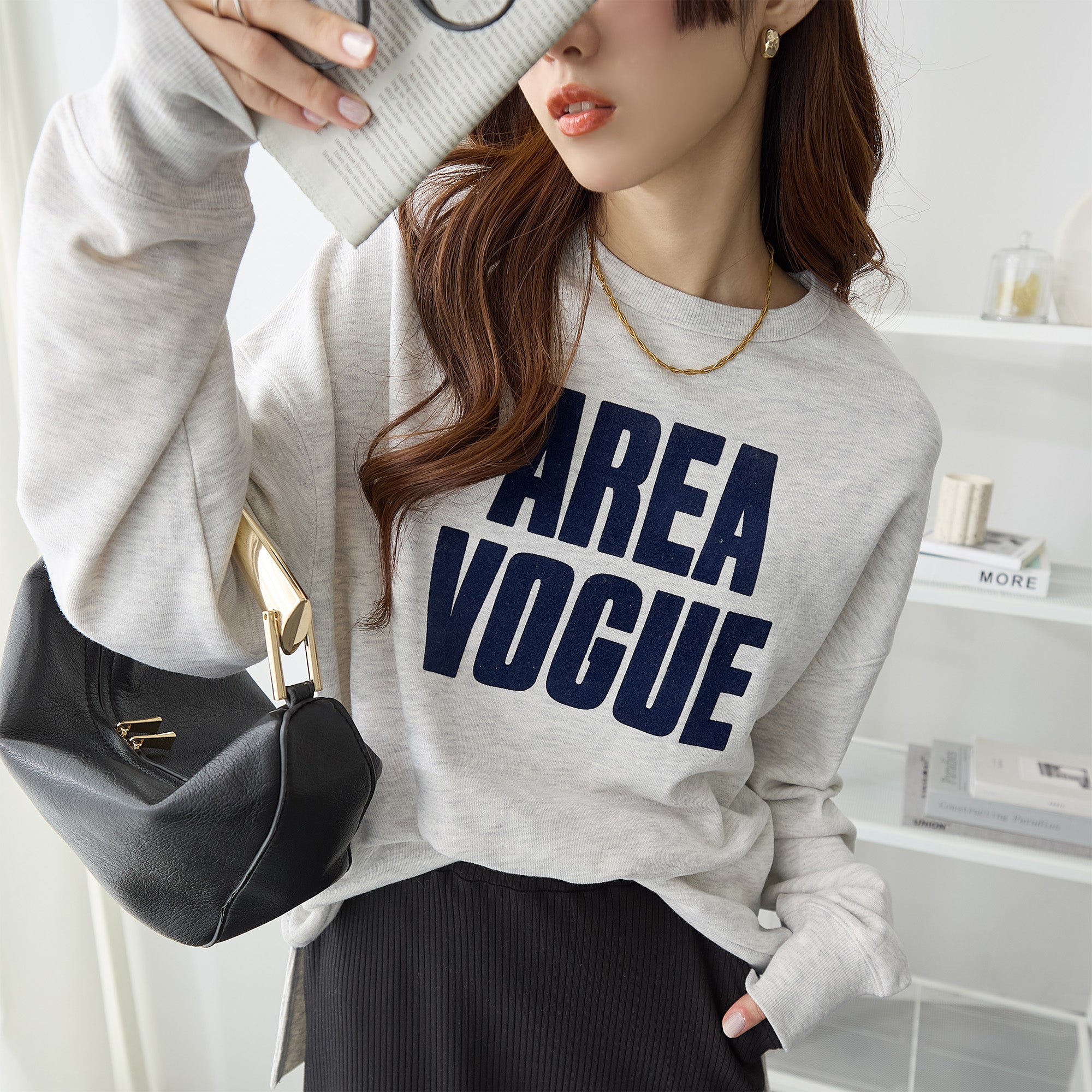 フロッキーロゴスウェット | トップス レディース トレンド スウェット