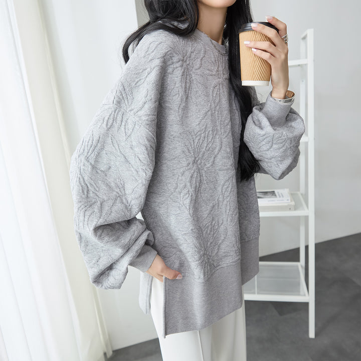 <span>【クーポンで3,499円！】</span>【スウェット】『高見えスウェット』フィオーレモチーフスウェット