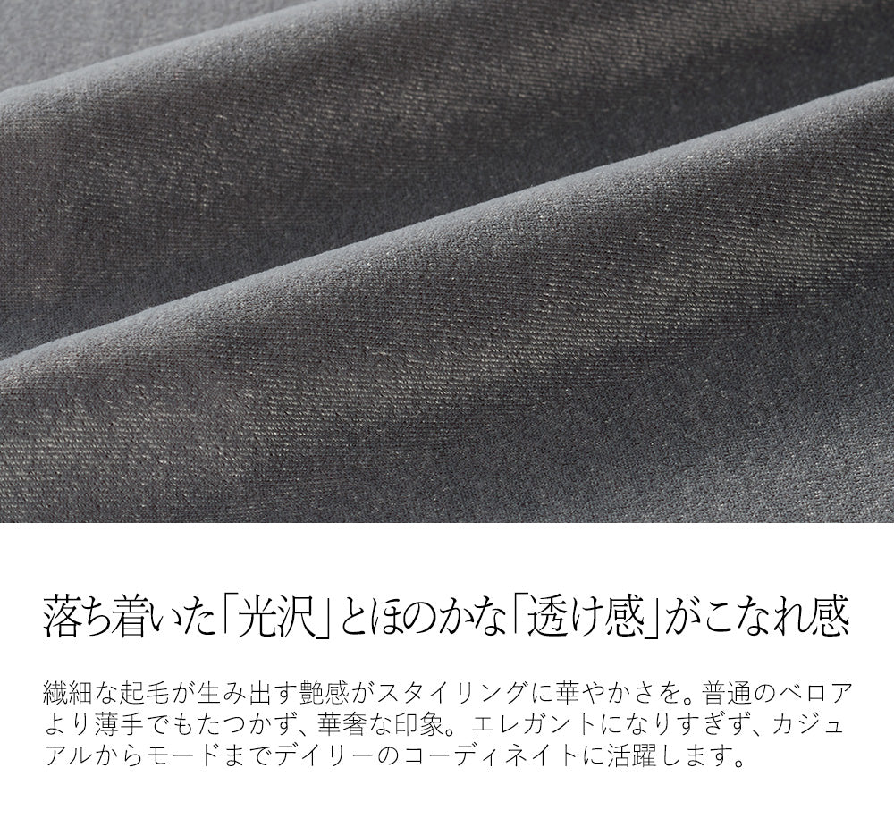 <span>【クーポンで2,999円！】</span>【Tシャツ/カットソー】『着映えるシアーベロア』シアーベロアトップス