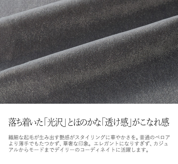 <span>【クーポンで2,999円！】</span>【Tシャツ/カットソー】『着映えるシアーベロア』シアーベロアトップス